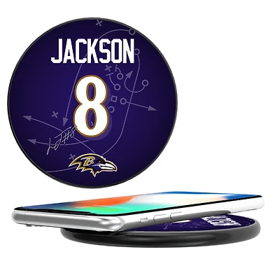 Keyscaper Lamar Jackson Black Baltimore Ravens Wireless Charging Station
