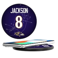 Keyscaper Lamar Jackson Black Baltimore Ravens Wireless Charging Station