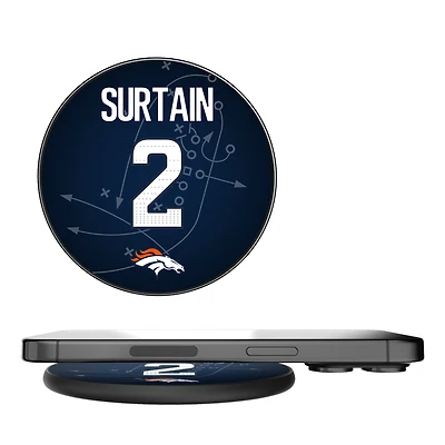 Keyscaper Patrick Surtain Black Denver Broncos Wireless Charging Station