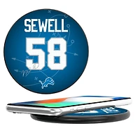 Keyscaper Penei Sewell Black Detroit Lions Wireless Charging Station