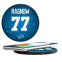 Keyscaper Frank Ragnow Black Detroit Lions Wireless Charging Station