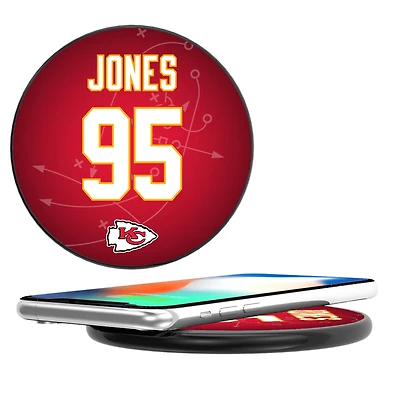 Keyscaper Chris Jones Black Kansas City Chiefs Wireless Charging Station