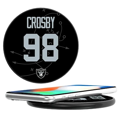 Keyscaper Maxx Crosby Black Las Vegas Raiders Wireless Charging Station