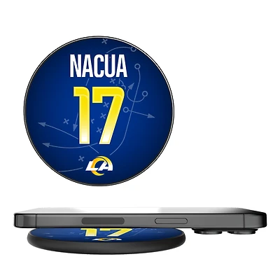 Keyscaper Puka Nacua Black Los Angeles Rams Wireless Charging Station
