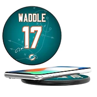 Keyscaper Jaylen Waddle Black Miami Dolphins Wireless Charging Station