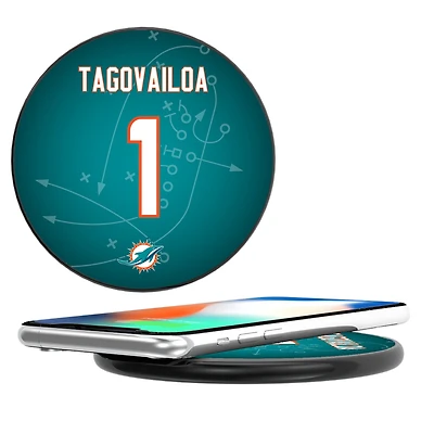 Keyscaper Tua Tagovailoa Black Miami Dolphins Wireless Charging Station