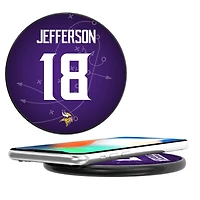 Keyscaper Justin Jefferson Black Minnesota Vikings Wireless Charging Station