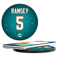 Keyscaper Jalen Ramsey Black Miami Dolphins Wireless Charging Station