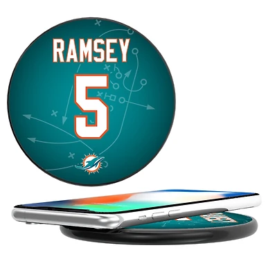 Keyscaper Jalen Ramsey Black Miami Dolphins Wireless Charging Station