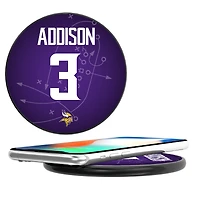 Keyscaper Jordan Addison Black Minnesota Vikings Wireless Charging Station