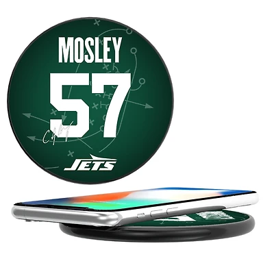 Keyscaper C.J. Mosley Black New York Jets Wireless Charging Station