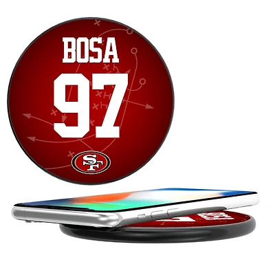 Keyscaper Nick Bosa Black San Francisco 49ers Wireless Charging Station