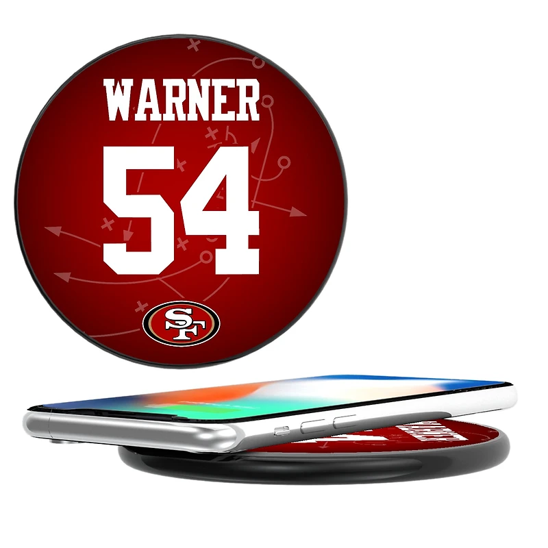 Keyscaper Fred Warner Black San Francisco 49ers Wireless Charging Station
