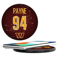 Keyscaper Daron Payne Black Washington Commanders Wireless Charging Station