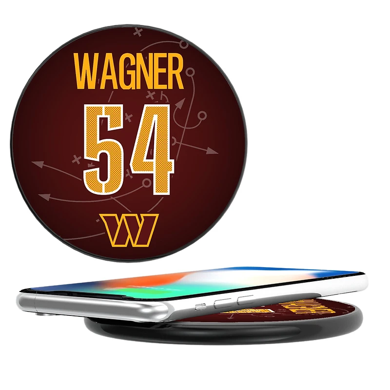 Keyscaper Bobby Wagner Black Washington Commanders Wireless Charging Station