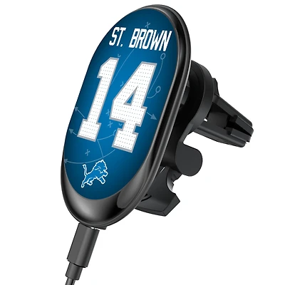 Keyscaper Amon-Ra St. Brown Detroit Lions Wireless Magnetic Car Charger
