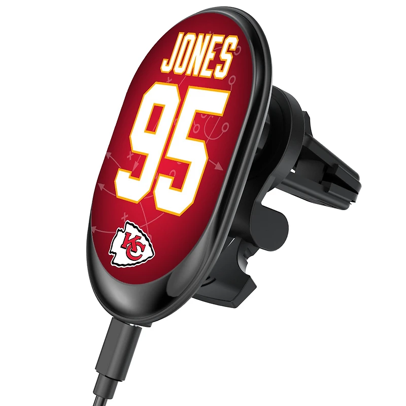 Keyscaper Chris Jones Kansas City Chiefs Wireless Magnetic Car Charger