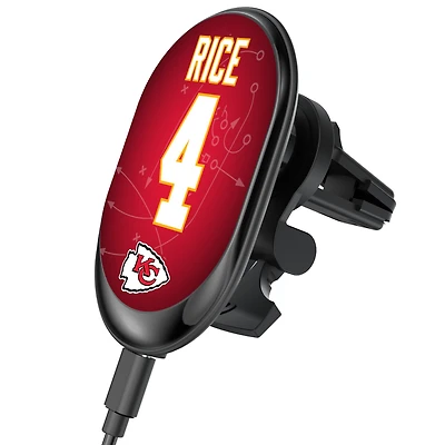 Keyscaper Rashee Rice Kansas City Chiefs Wireless Magnetic Car Charger