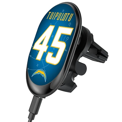 Keyscaper Tuli Tuipulotu Los Angeles Chargers Wireless Magnetic Car Charger