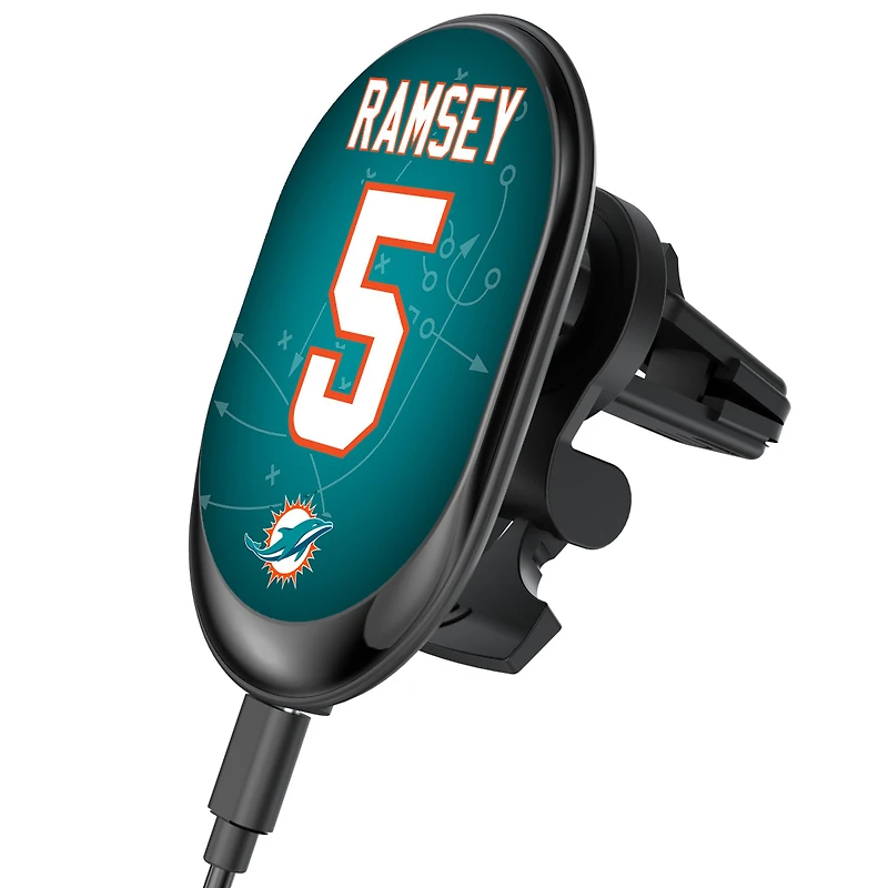 Keyscaper Jalen Ramsey Miami Dolphins Wireless Magnetic Car Charger
