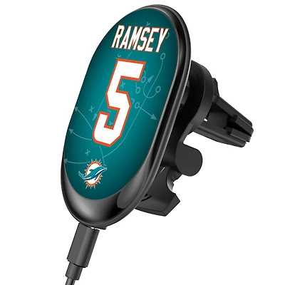 Keyscaper Jalen Ramsey Miami Dolphins Wireless Magnetic Car Charger