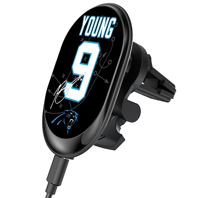 Keyscaper Bryce Young Carolina Panthers Wireless Magnetic Car Charger