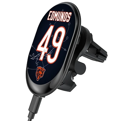 Keyscaper Tremaine Edmunds Chicago Bears Wireless Magnetic Car Charger