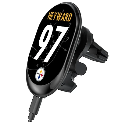 Keyscaper Cameron Heyward Pittsburgh Steelers Wireless Magnetic Car Charger