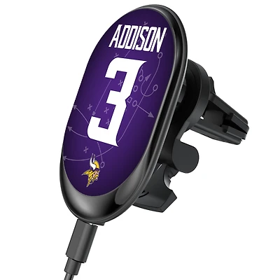 Keyscaper Jordan Addison Minnesota Vikings Wireless Magnetic Car Charger