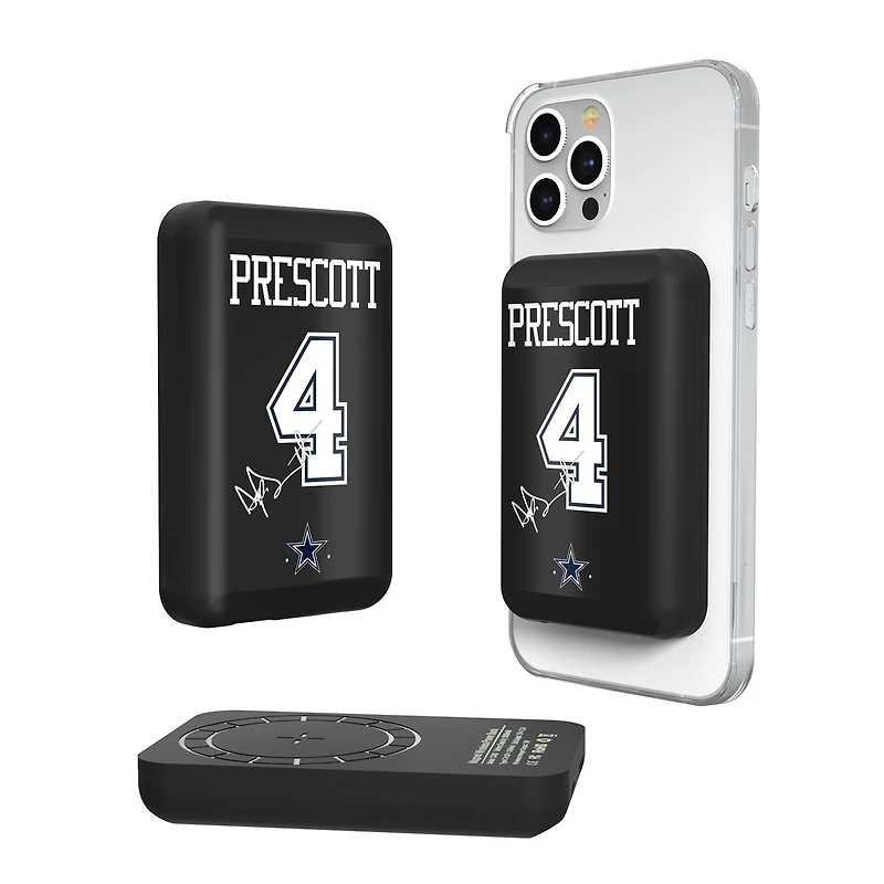 Keyscaper Dak Prescott Dallas Cowboys 5000mAh Wireless Magnetic Power Bank