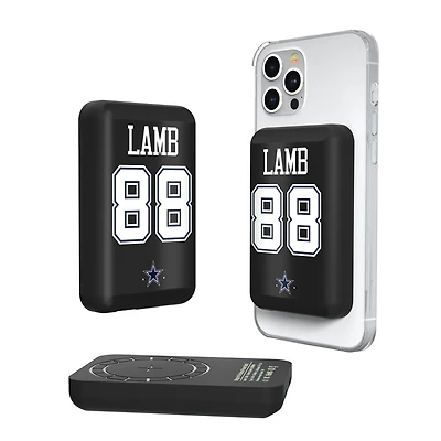 Keyscaper CeeDee Lamb Dallas Cowboys 5000mAh Wireless Magnetic Power Bank