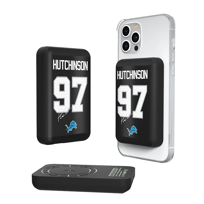 Keyscaper Aidan Hutchinson Detroit Lions 5000mAh Wireless Magnetic Power Bank