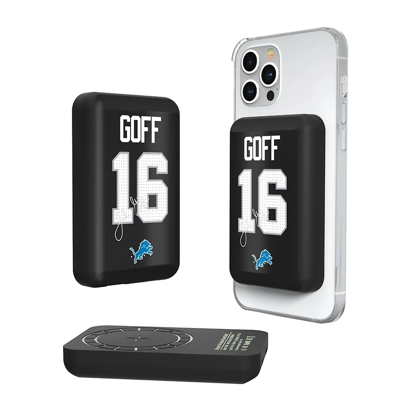 Keyscaper Jared Goff Detroit Lions 5000mAh Wireless Magnetic Power Bank