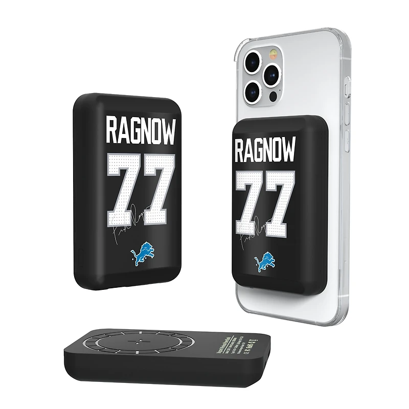 Keyscaper Frank Ragnow Detroit Lions 5000mAh Wireless Magnetic Power Bank