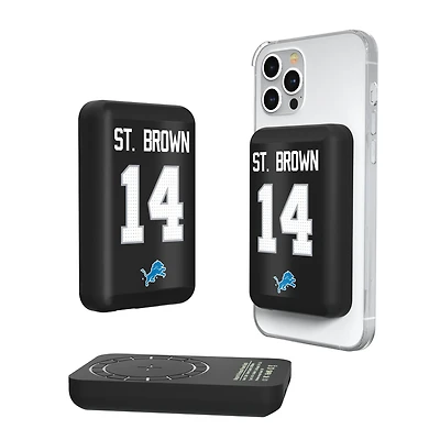 Keyscaper Amon-Ra St. Brown Detroit Lions 5000mAh Wireless Magnetic Power Bank