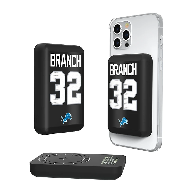 Keyscaper Brian Branch Detroit Lions 5000mAh Wireless Magnetic Power Bank