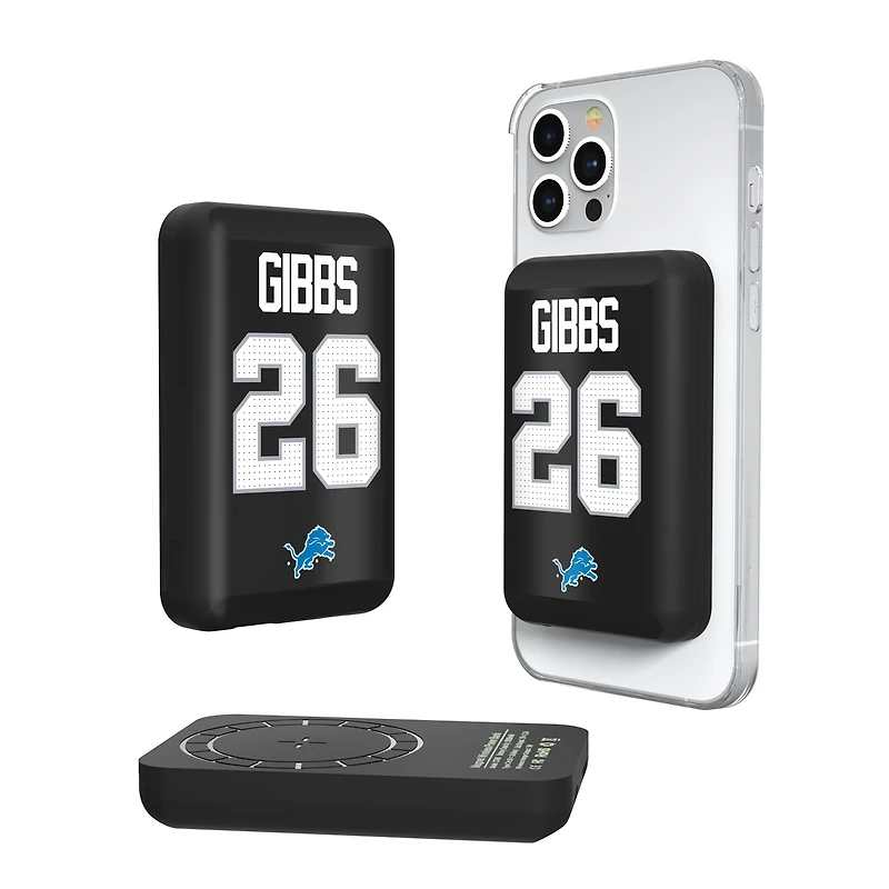 Keyscaper Jahmyr Gibbs Detroit Lions 5000mAh Wireless Magnetic Power Bank