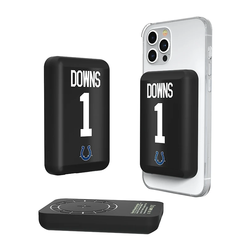Keyscaper Josh Downs Indianapolis Colts 5000mAh Wireless Magnetic Power Bank