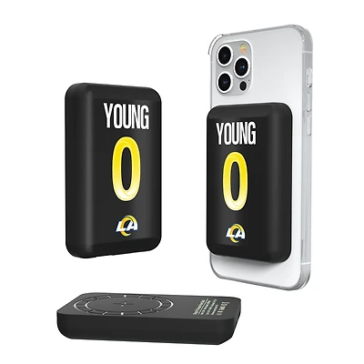 Keyscaper Byron Young Los Angeles Rams 5000mAh Wireless Magnetic Power Bank
