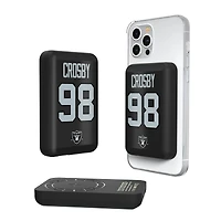 Keyscaper Maxx Crosby Las Vegas Raiders 5000mAh Wireless Magnetic Power Bank