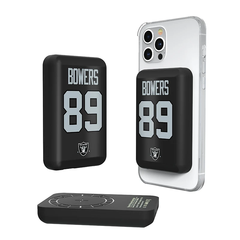 Keyscaper Brock Bowers Las Vegas Raiders 5000mAh Wireless Magnetic Power Bank