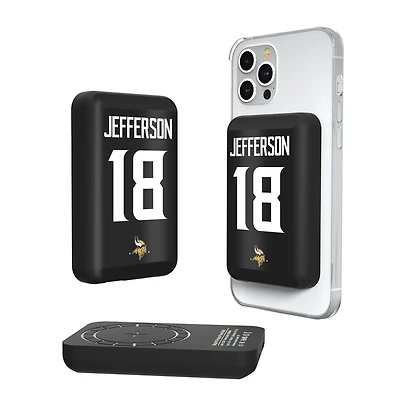 Keyscaper Justin Jefferson Minnesota Vikings 5000mAh Wireless Magnetic Power Bank