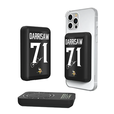 Keyscaper Christian Darrisaw Minnesota Vikings 5000mAh Wireless Magnetic Power Bank