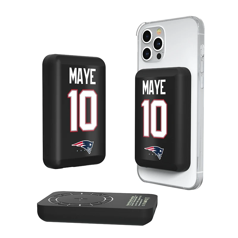 Keyscaper Drake Maye New England Patriots 5000mAh Wireless Magnetic Power Bank