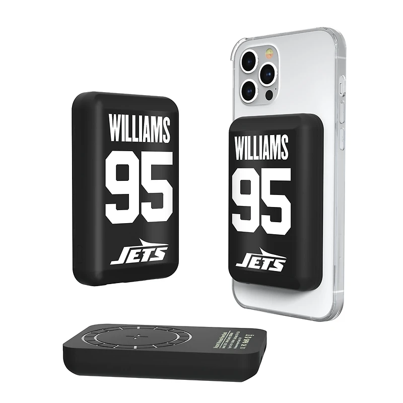 Keyscaper Quinnen Williams New York Jets 5000mAh Wireless Magnetic Power Bank