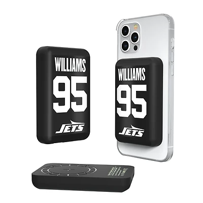 Keyscaper Quinnen Williams New York Jets 5000mAh Wireless Magnetic Power Bank