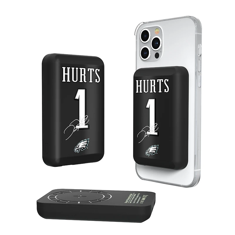 Keyscaper Jalen Hurts Philadelphia Eagles 5000mAh Wireless Magnetic Power Bank