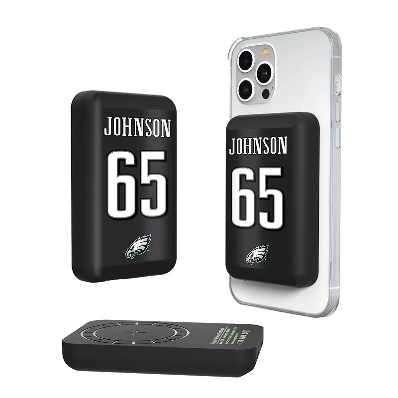 Keyscaper Lane Johnson Philadelphia Eagles 5000mAh Wireless Magnetic Power Bank