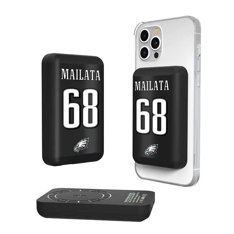 Keyscaper Jordan Mailata Philadelphia Eagles 5000mAh Wireless Magnetic Power Bank