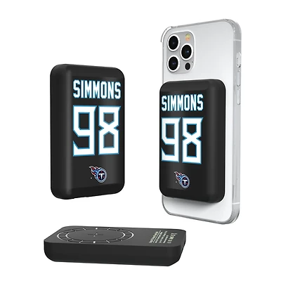Keyscaper Jeffery Simmons Tennessee Titans 5000mAh Wireless Magnetic Power Bank